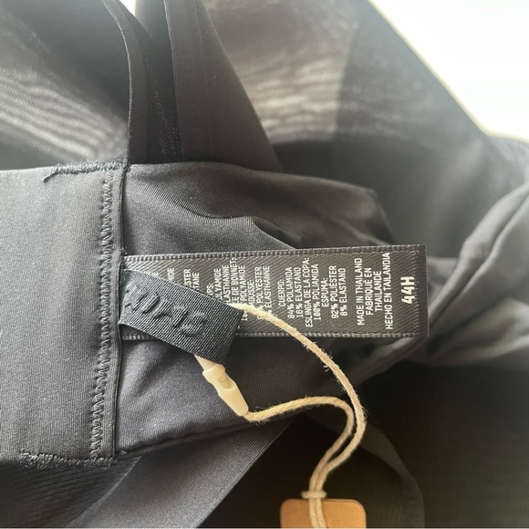 Skims Weightless Demi Bra Women’s Size 44H Black Onyx Underwire Mesh Sheer - Picture 2 of 11